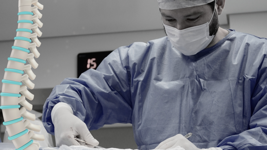 Dr. Bruno durante a cirurgia